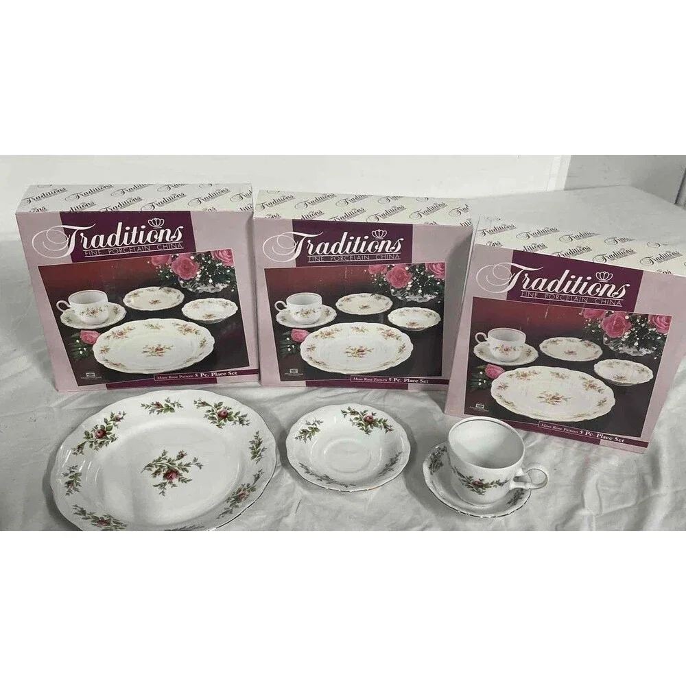 Traditions Johann Haviland Moss Rose 5-piece Dinner Set for 4